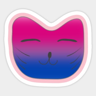 Pride Cat Bisexual Bi Sticker